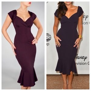 Stop Staring Eggplant Wiggle Dress XL